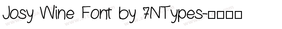 Josy Wine Font by 7NTypes字体转换